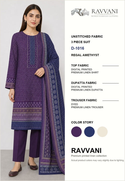 Regal Amethyst D-1016 design card and fabric details