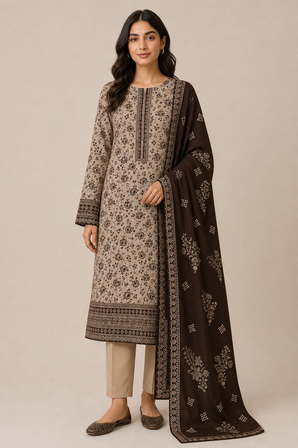 Cocoa Sand - D-1018 Premium Linen 3 Piece Suit